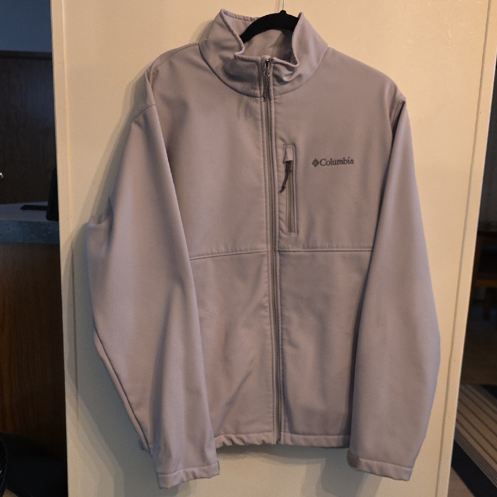 Columbia Softshell Jacket Men’s XL Gray Full Zip